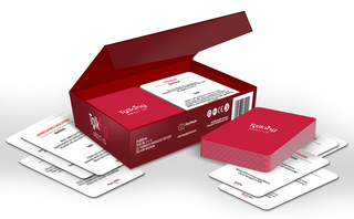Box and components of relationship building card game for couples