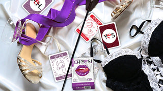 Oh Yes Purple couples game cards and cloths for a date night.