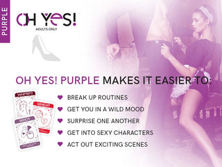 Couple game infographic for Oh Yes Purple.