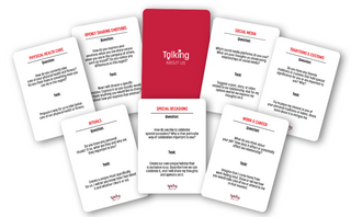 Set of cards from couples intimacy game 