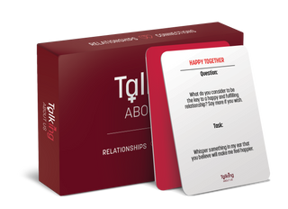 Talking About Us Relationships and Connections couples game box and cards.