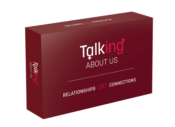 Burgundy Talking About Us Relationships and Connections game box